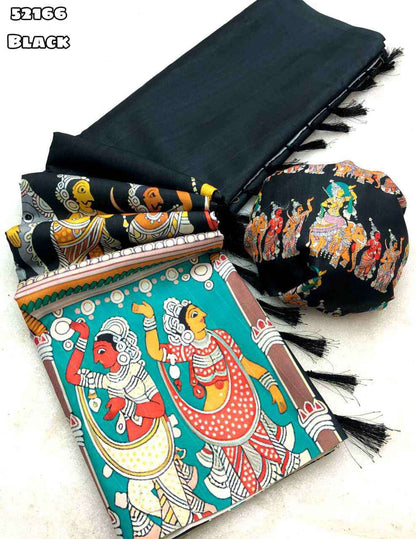 Handloom Tussar Silk Kalamkari