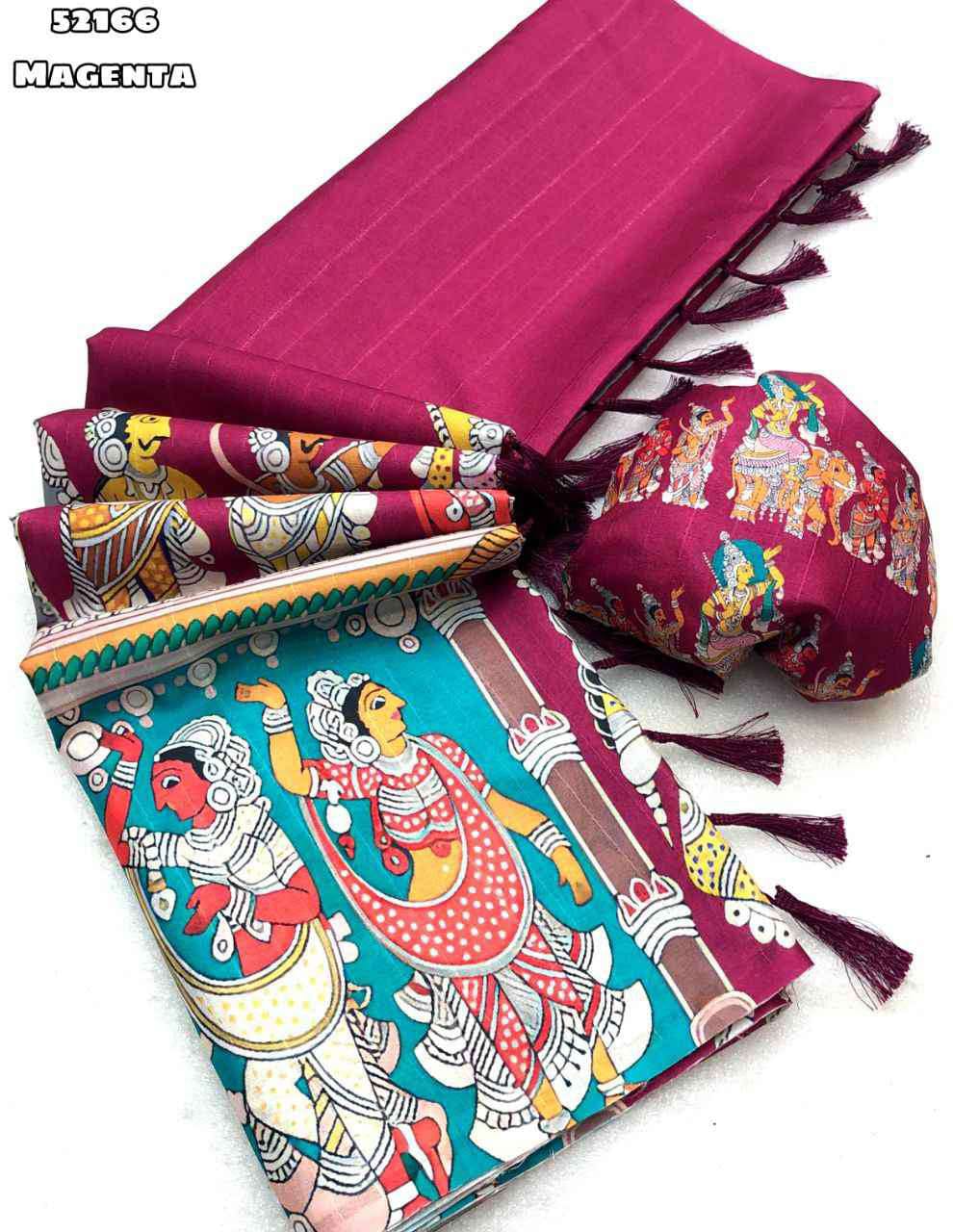 Handloom Tussar Silk Kalamkari