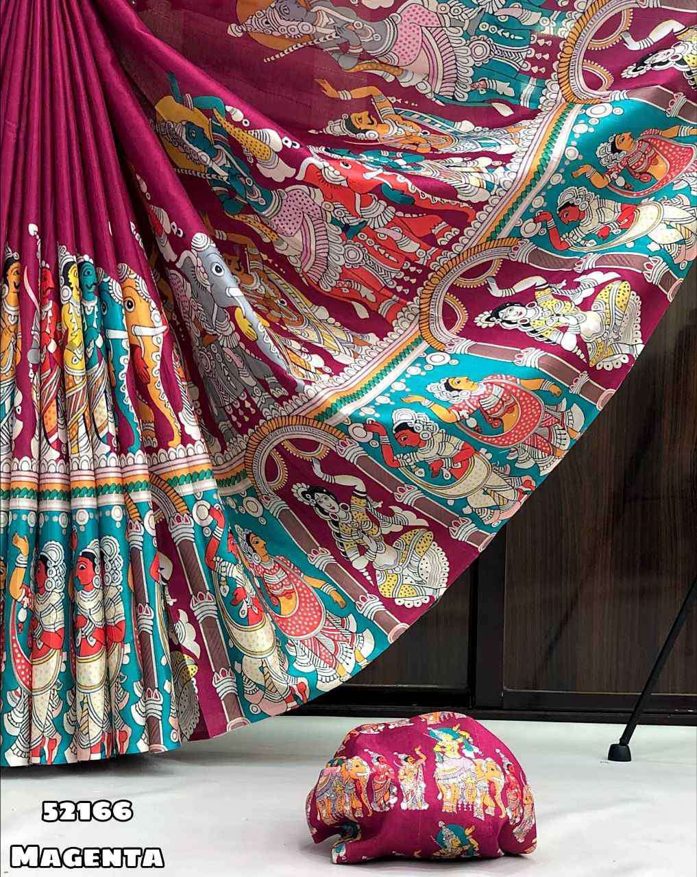 Handloom Tussar Silk Kalamkari