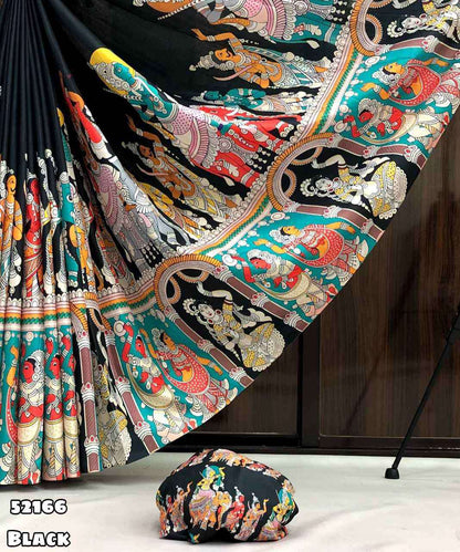 Handloom Tussar Silk Kalamkari