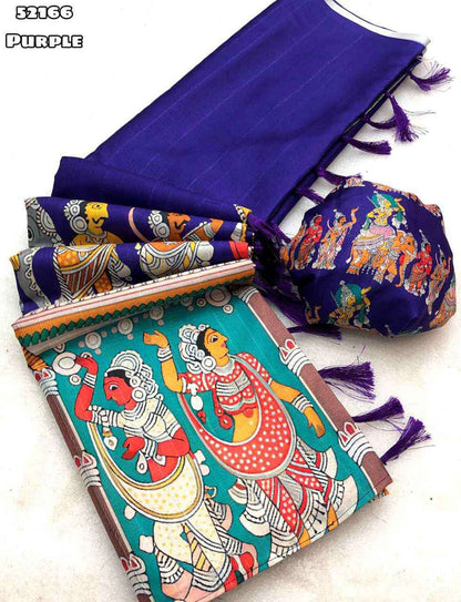 Handloom Tussar Silk Kalamkari