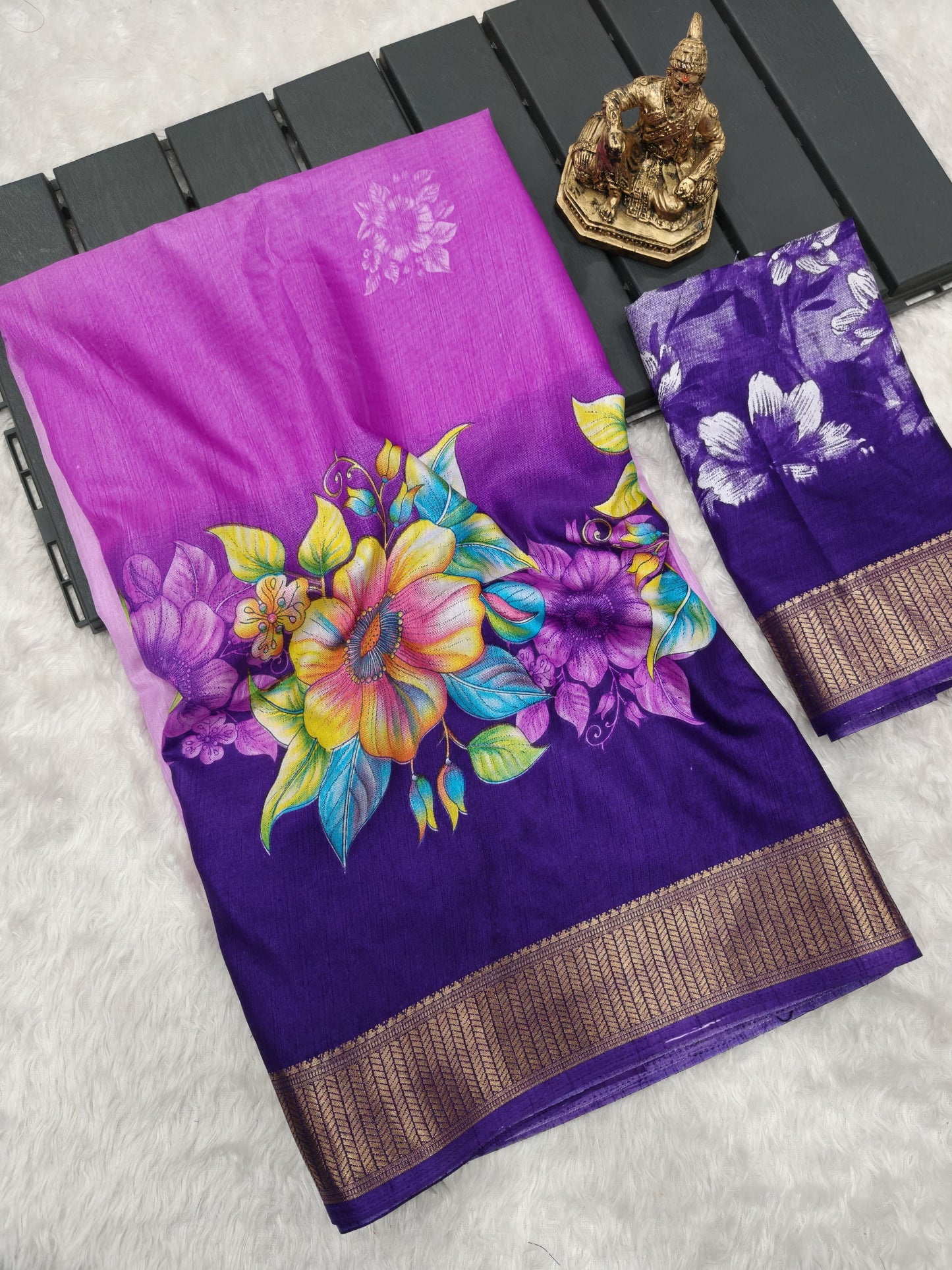 Heavy Dola Silk Print Saree