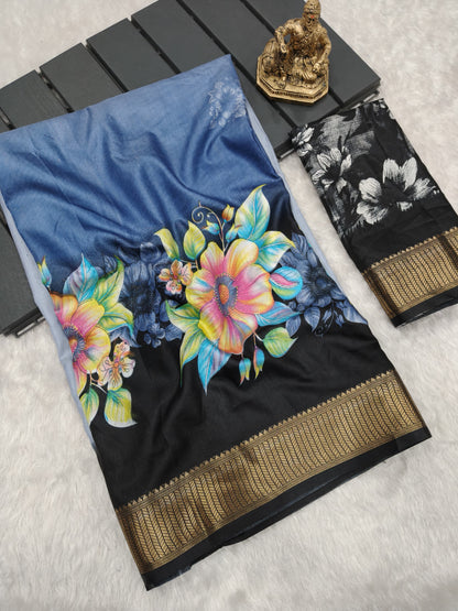 Heavy Dola Silk Print Saree