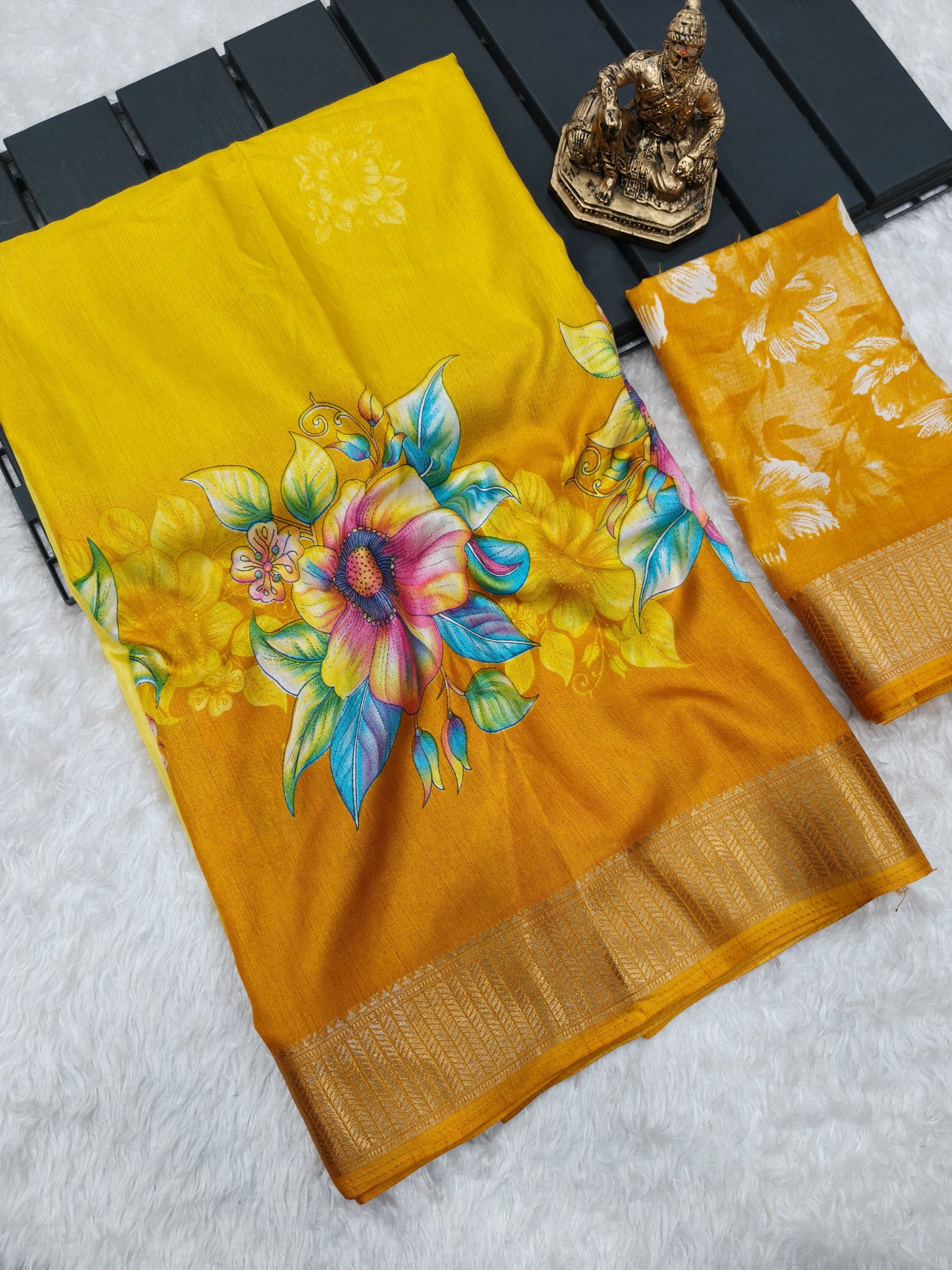 Heavy Dola Silk Print Saree