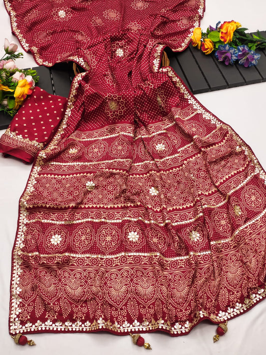 Gota Pati Hand Work Saree