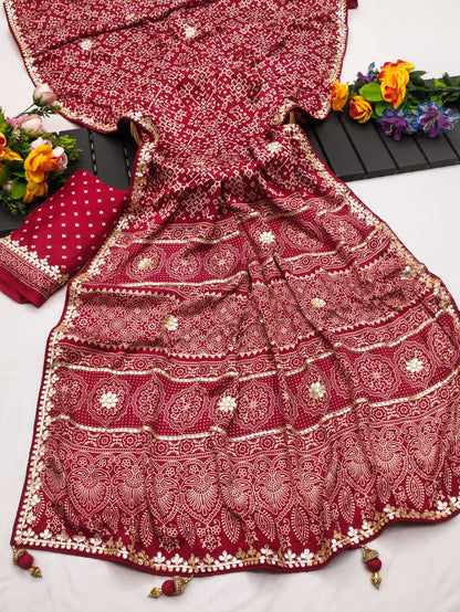 Gota Pati Hand Work Saree