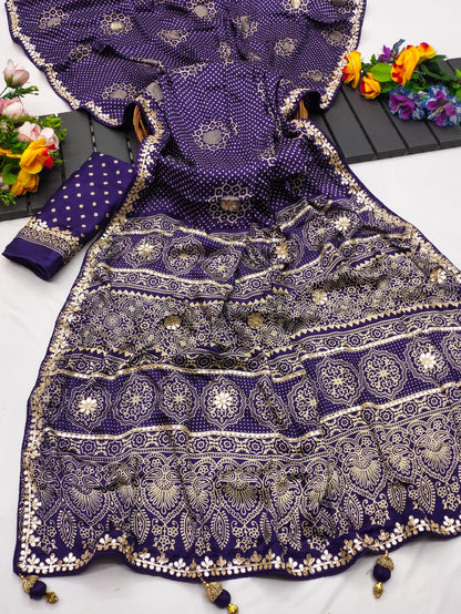 Gota Pati Hand Work Saree