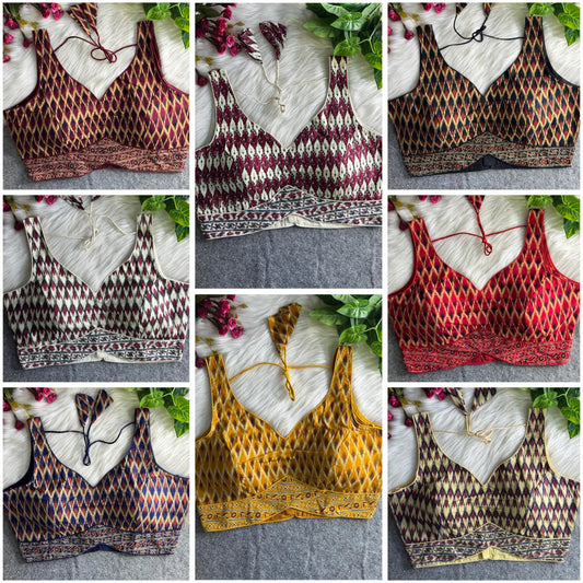 AJRAKH PRINTED PURE COTTON BLOUSES