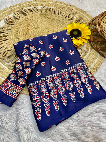 Lagdi Pure Gajji Soft Silk Saree