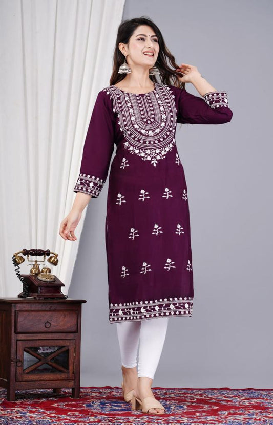 Chikan Embroidery Kurti
