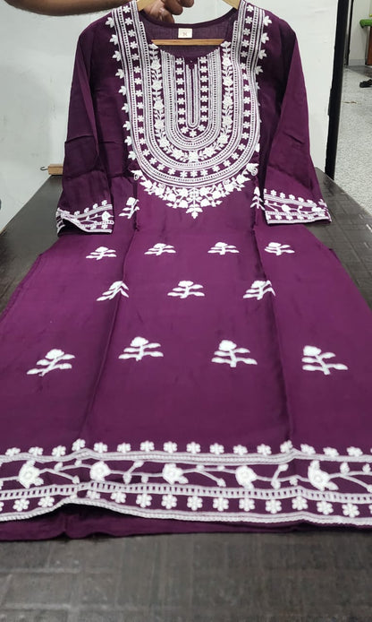 Chikan Embroidery Kurti