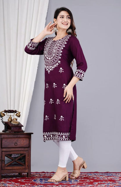 Chikan Embroidery Kurti