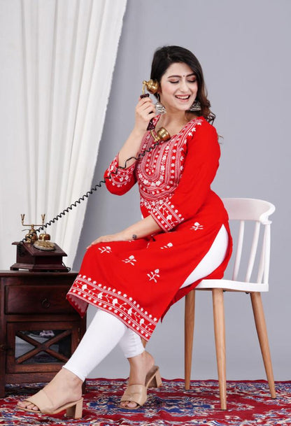 Chikan Embroidery Kurti