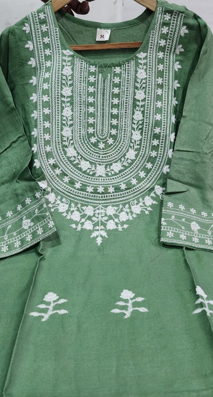 Chikan Embroidery Kurti