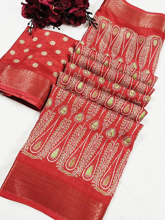 AZARK DOLLA PRINT SAREE