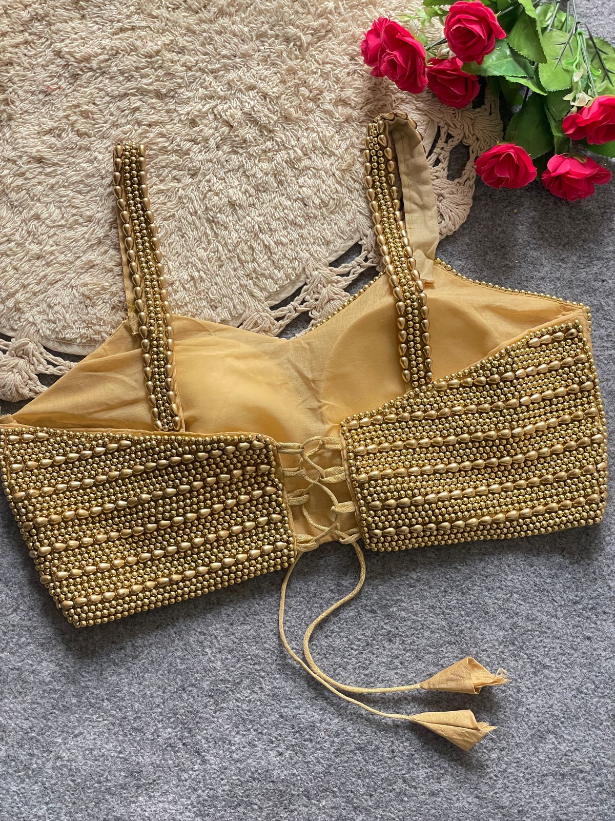 Pearl Moti Spaghetti Blouse