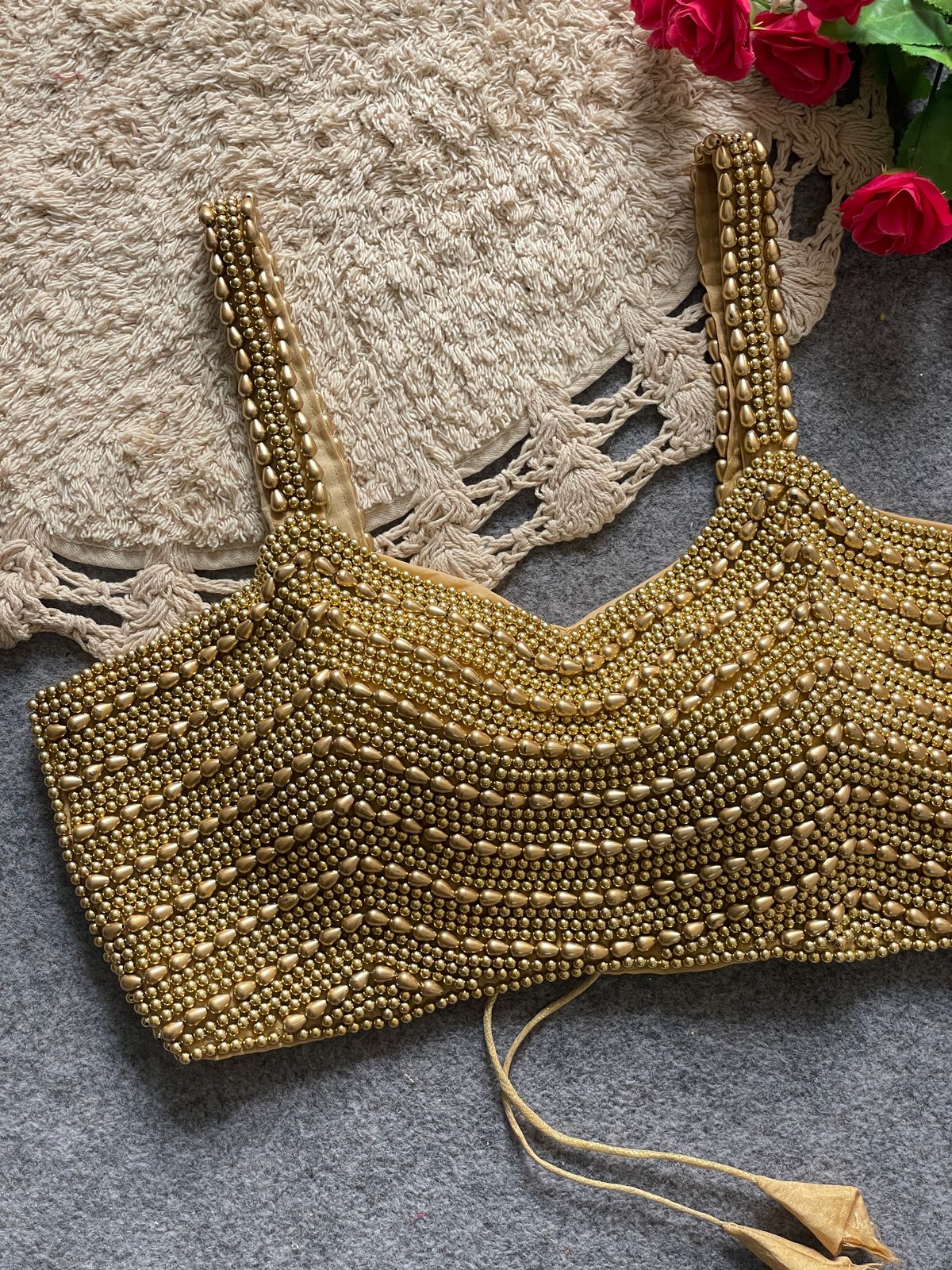 Pearl Moti Spaghetti Blouse