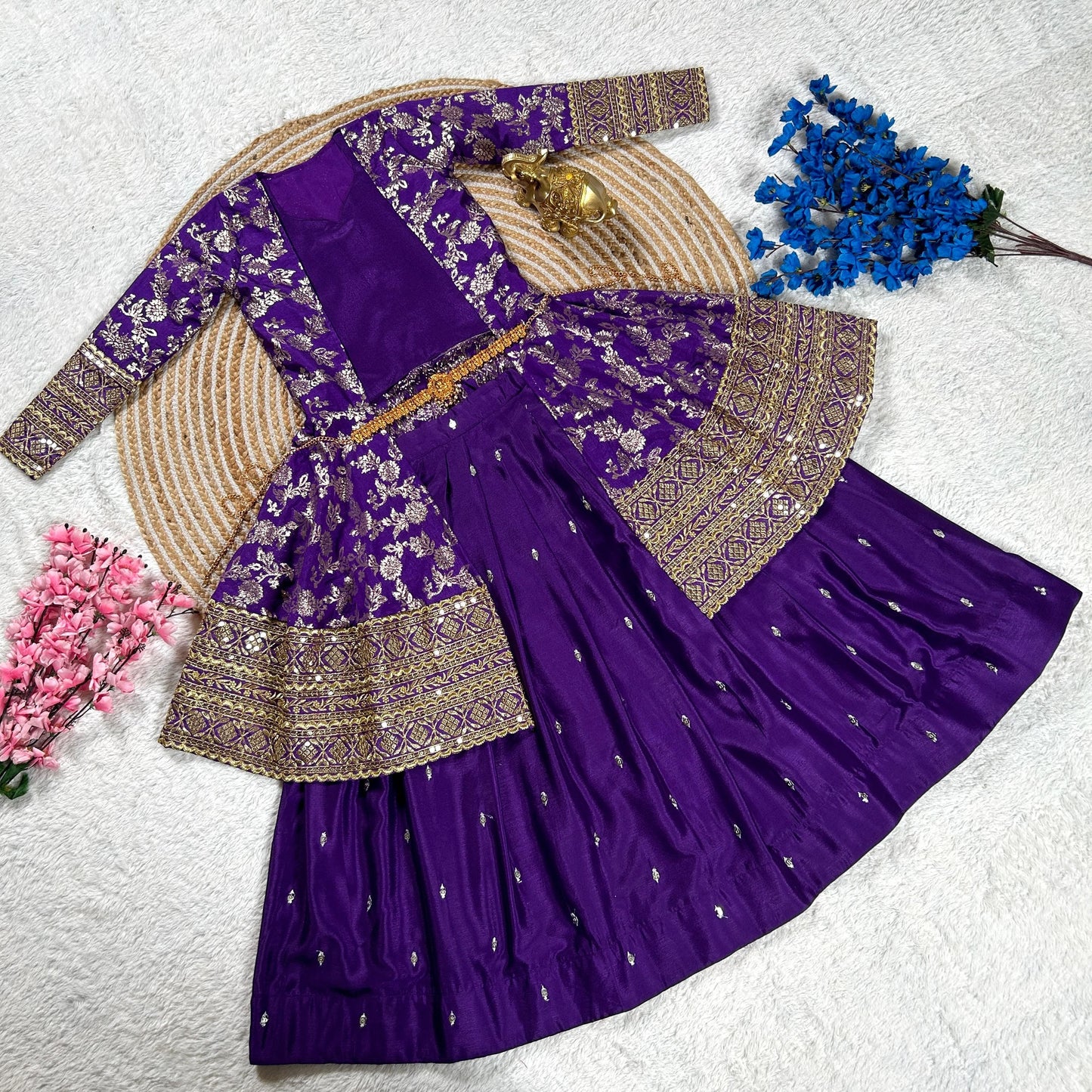 Long Coat With Lehenga-Choli