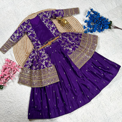 Long Coat With Lehenga-Choli