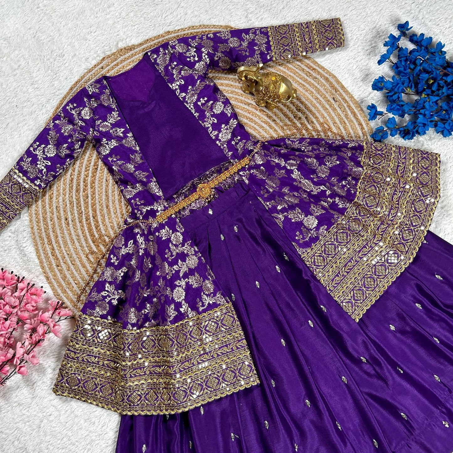 Long Coat With Lehenga-Choli