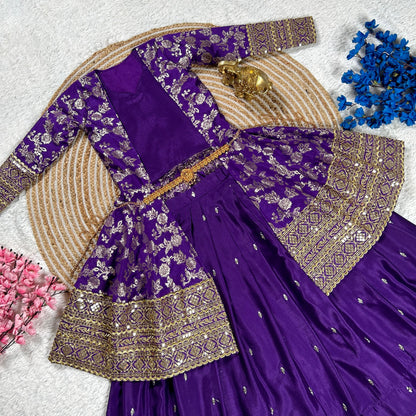 Long Coat With Lehenga-Choli