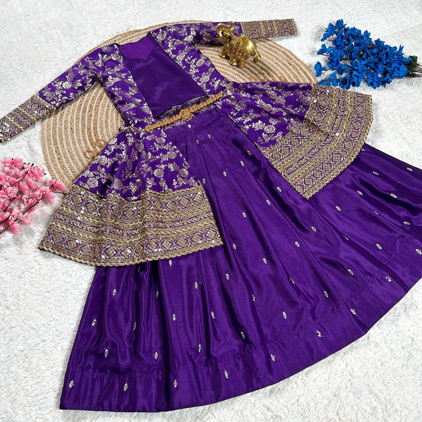 Long Coat With Lehenga-Choli