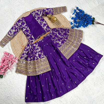 Long Coat With Lehenga-Choli