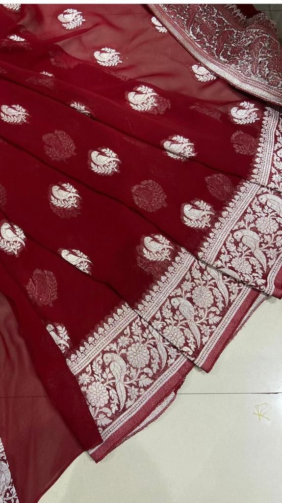 Pure Crepe Georgette Silk Saree