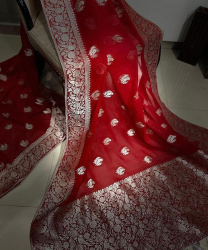 Pure Crepe Georgette Silk Saree