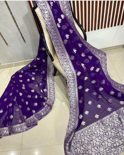 Pure Crepe Georgette Silk Saree