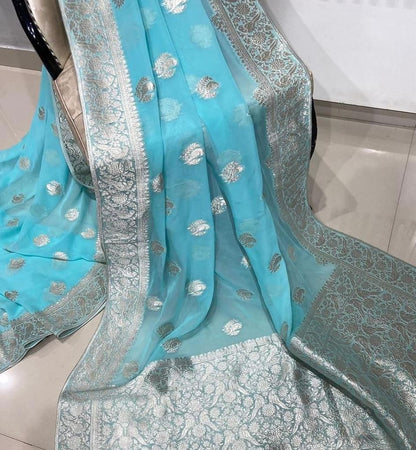 Pure Crepe Georgette Silk Saree