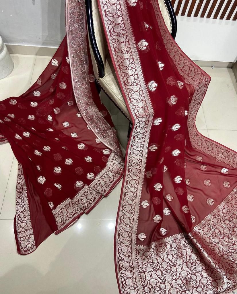 Pure Crepe Georgette Silk Saree