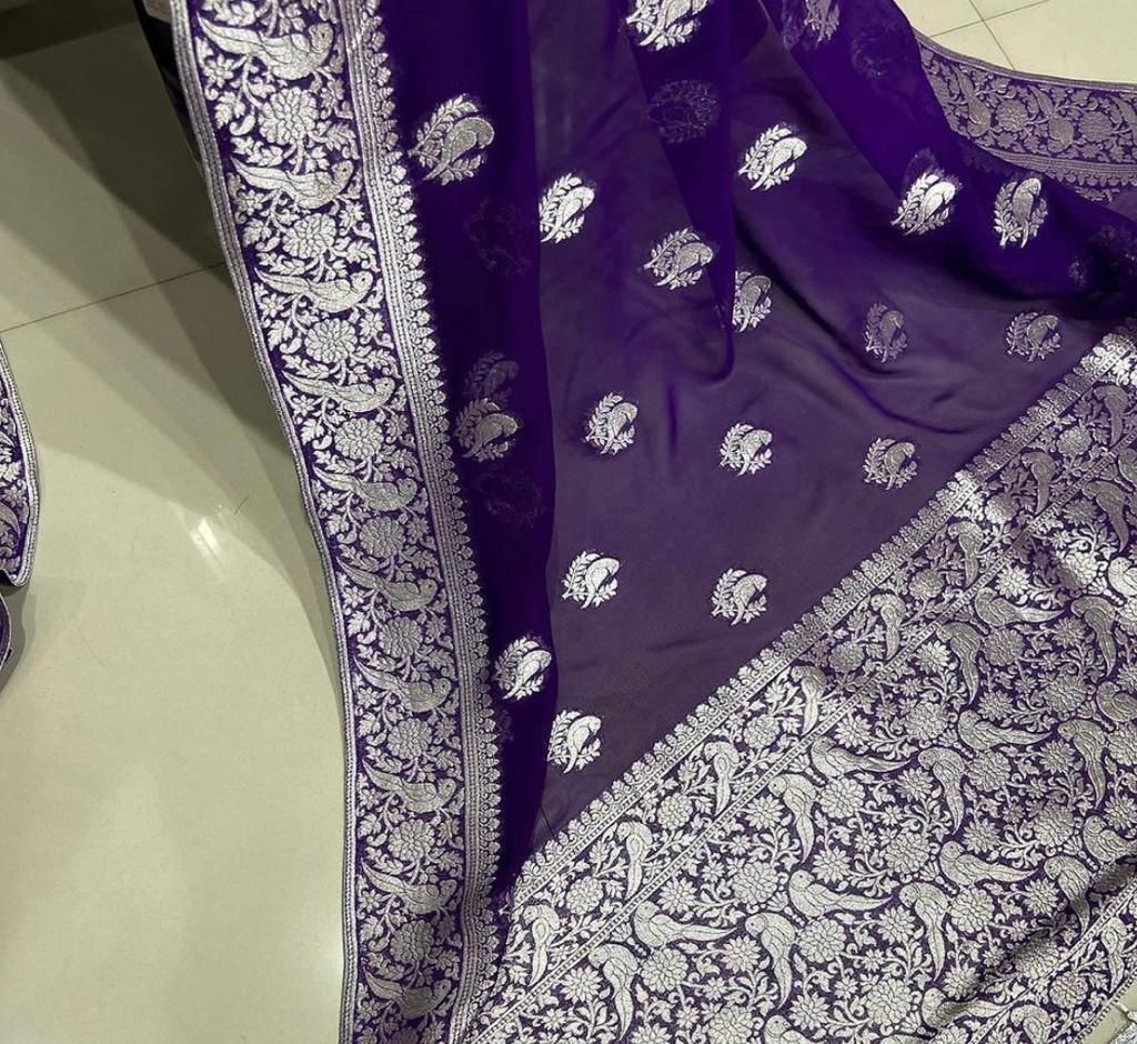 Pure Crepe Georgette Silk Saree