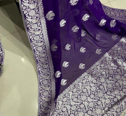 Pure Crepe Georgette Silk Saree