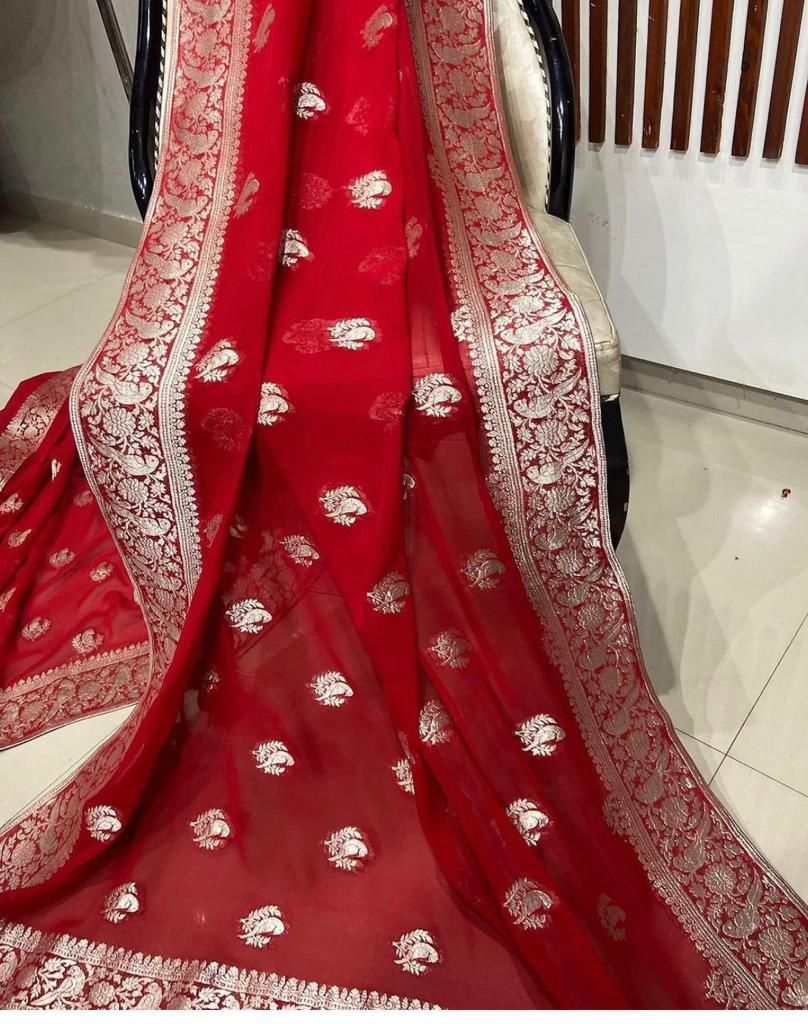 Pure Crepe Georgette Silk Saree
