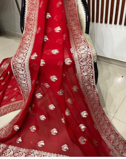 Pure Crepe Georgette Silk Saree