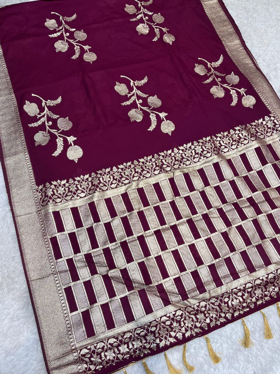 Khadi Crepe Silk Saree