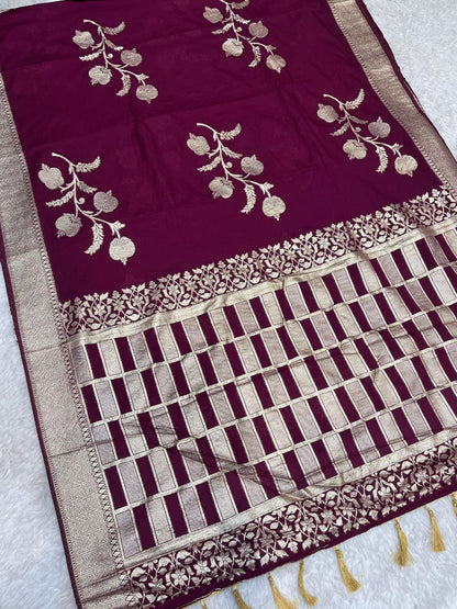 Khadi Crepe Silk Saree