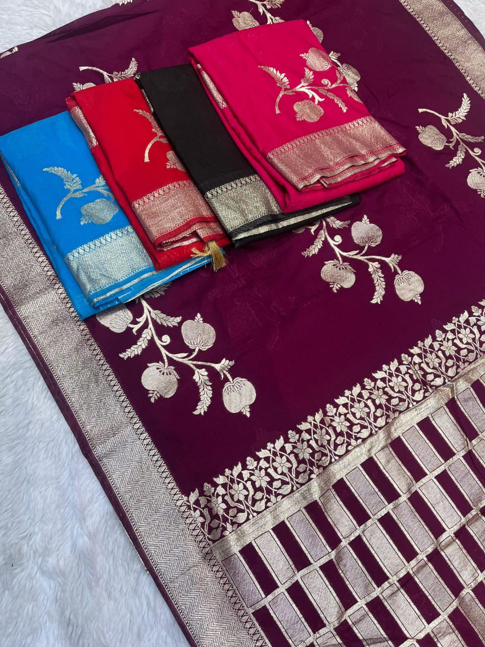 Khadi Crepe Silk Saree