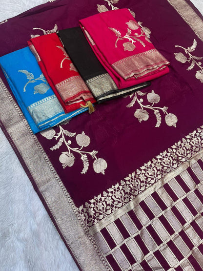 Khadi Crepe Silk Saree