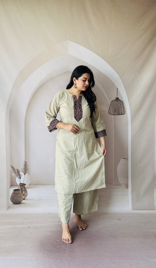 COTTON AJRAKH CO-ORD SET