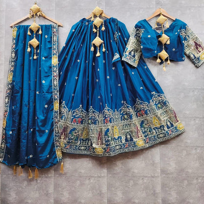 Pure Chinon Silk Chaniya Choli