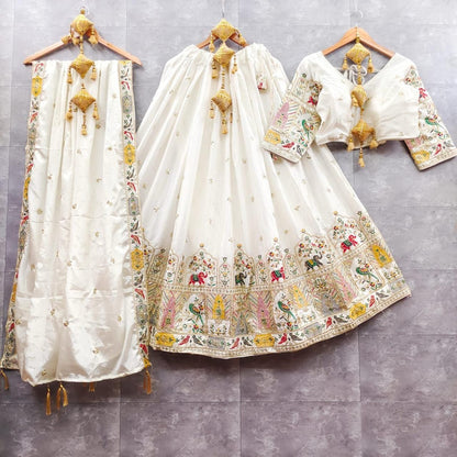 Pure Chinon Silk Chaniya Choli