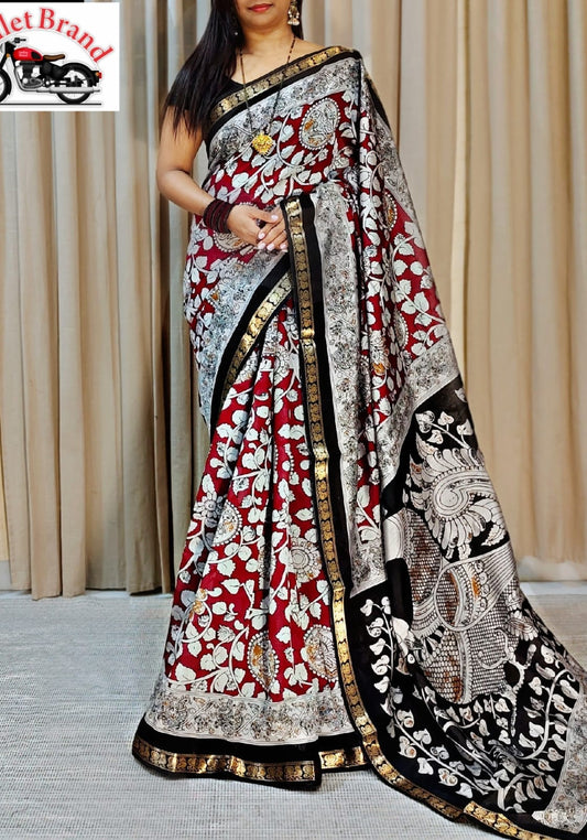 Qalamqari Saree