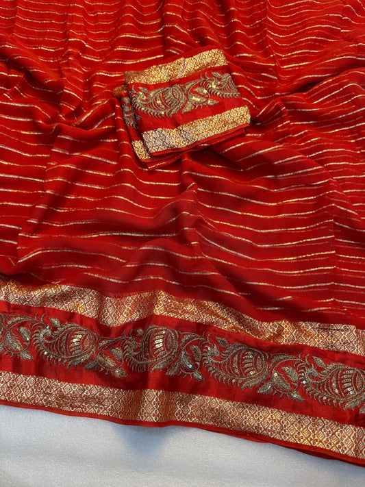Viscose Georgette Saree