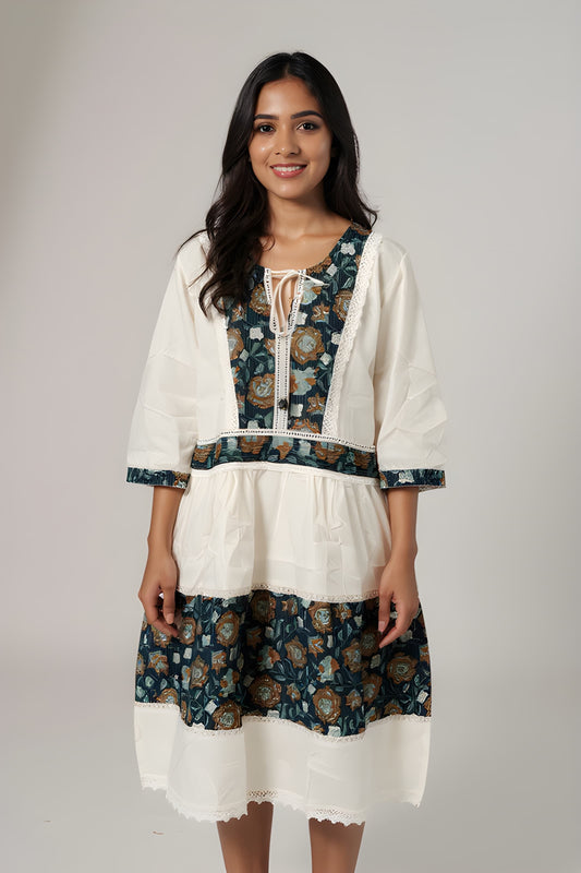 COTTON MIDI DRESS