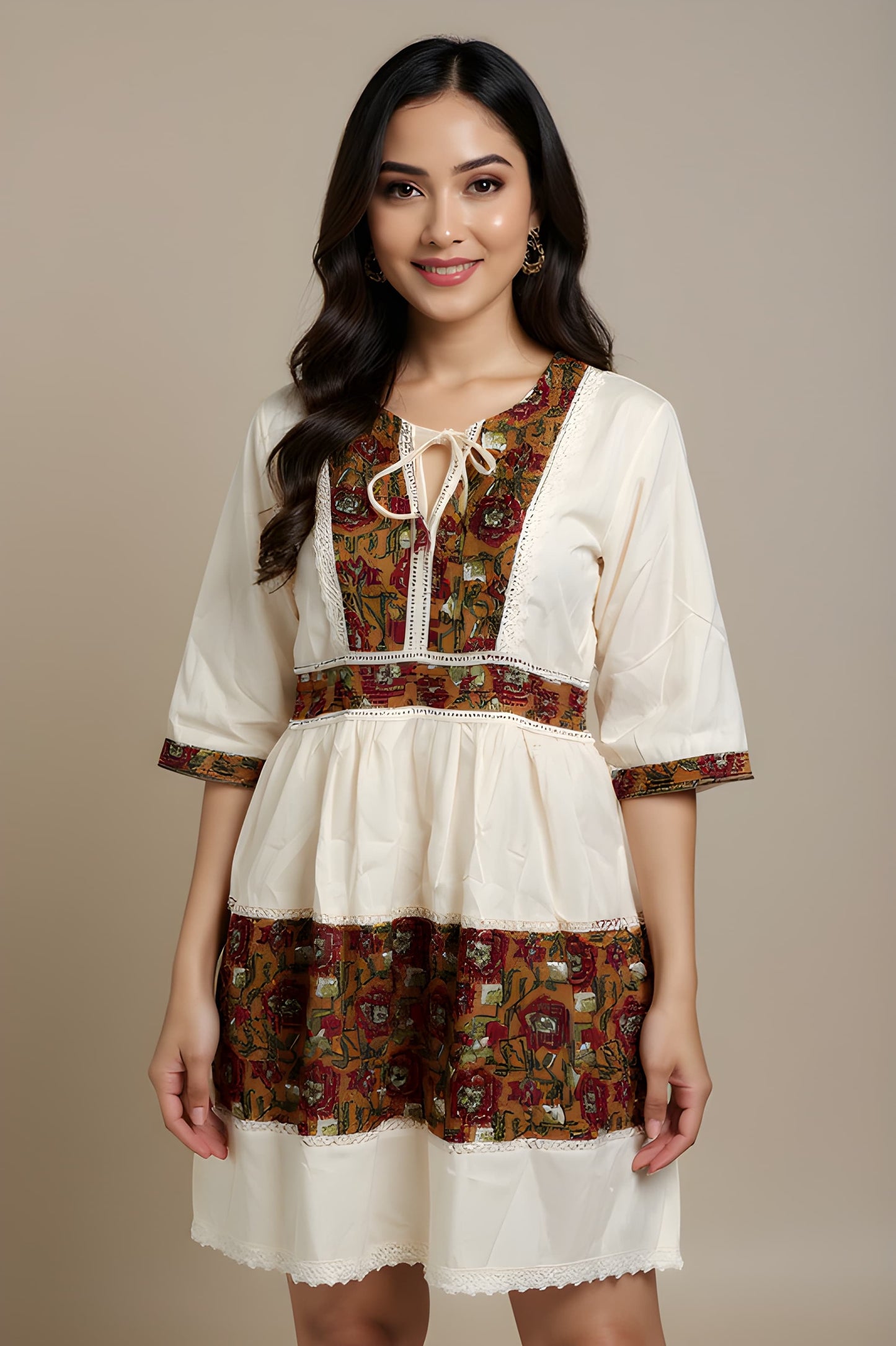 COTTON MIDI DRESS