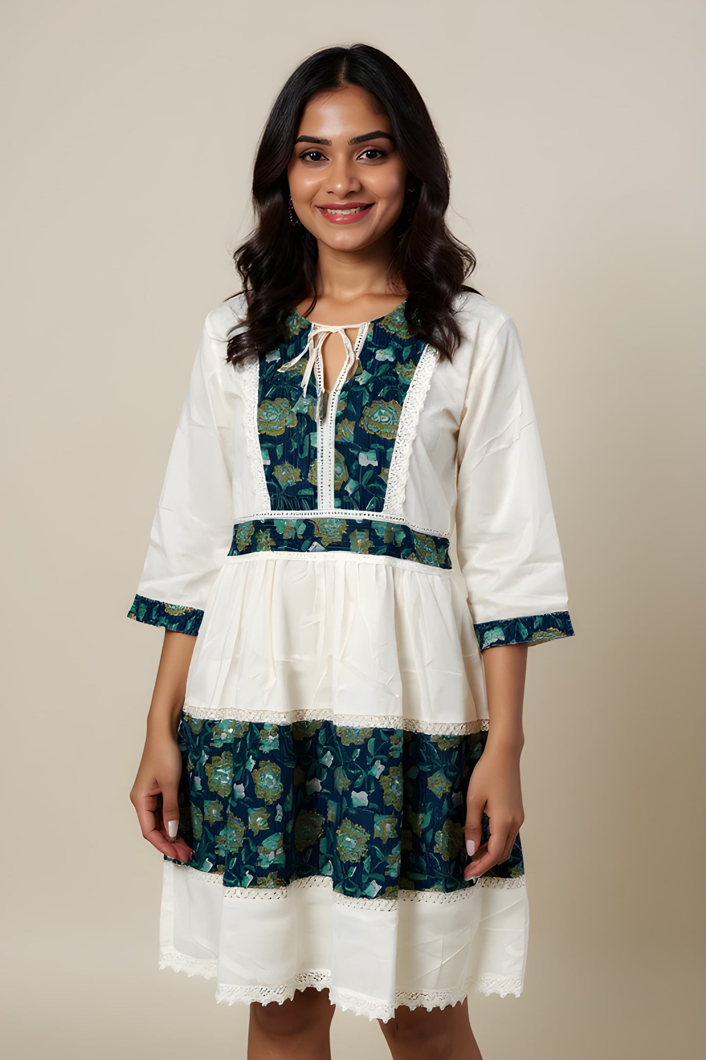 COTTON MIDI DRESS
