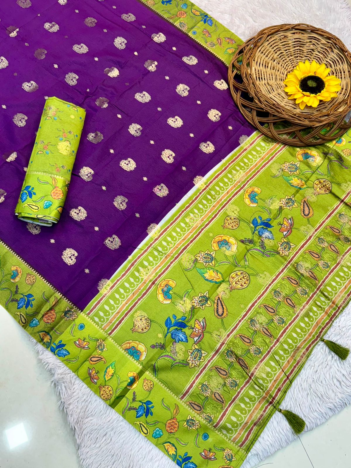 Pure Bandhej Silk Saree