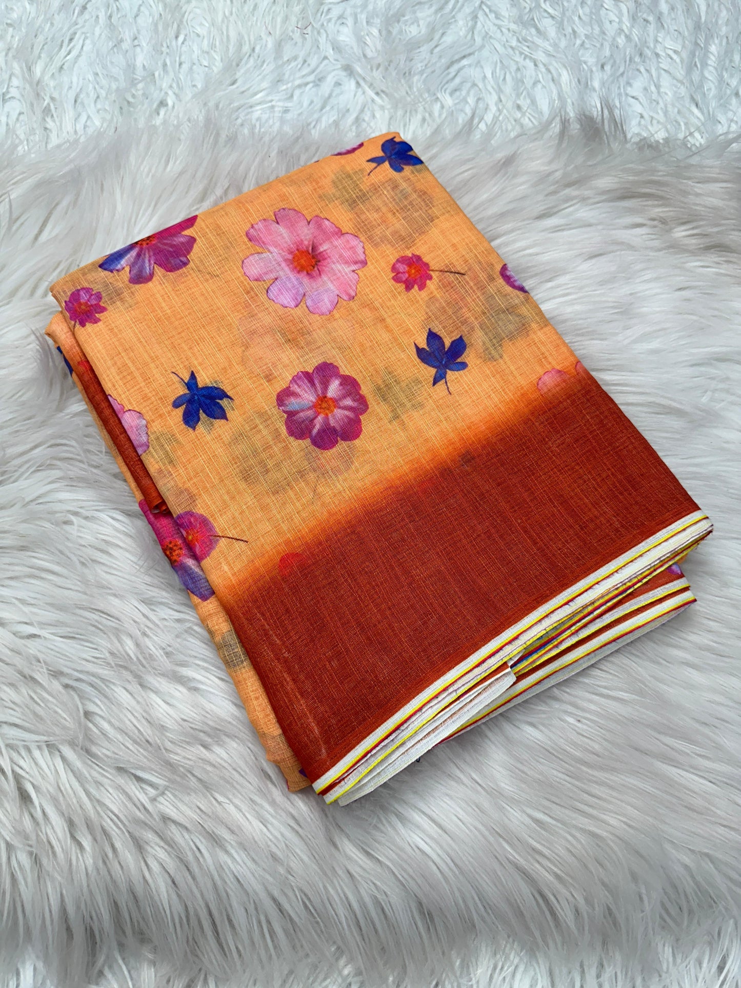 Soft Linen Kalamkari Saree